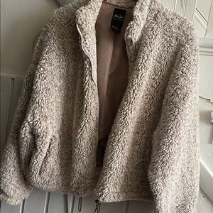 Me Jane Women's Cream Teddy Jacket